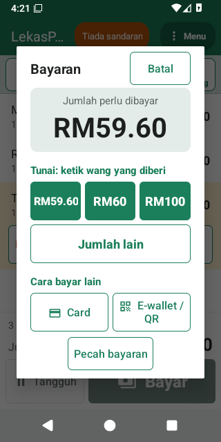 Bayaran, langkah pertama